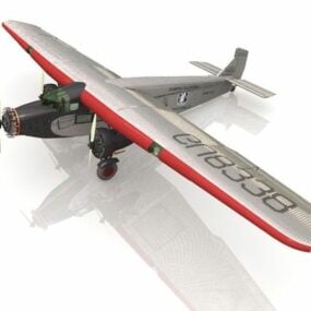 フォード・トライモーター飛行機3Dモデル