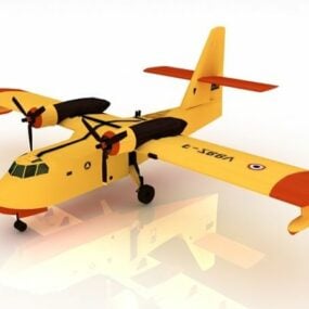 مدل سه بعدی هواپیمای آتش نشانی Cl-215 کانادا