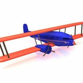 3д модель самолета Curtiss