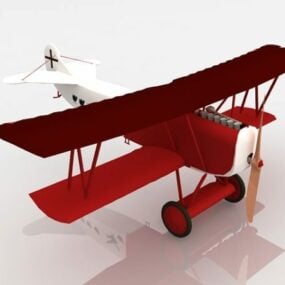 Model 3d Pesawat Tempur Fokker