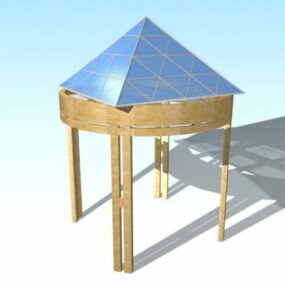 Conception de gazebo contemporain modèle 3D