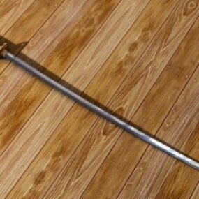 Model 3d Pedang Samurai Purba