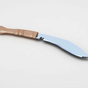 نموذج السكين العسكري النيبالي ثلاثي الأبعاد