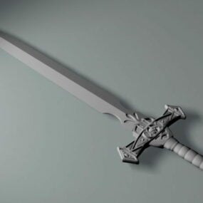 Modello 3d della spada medievale