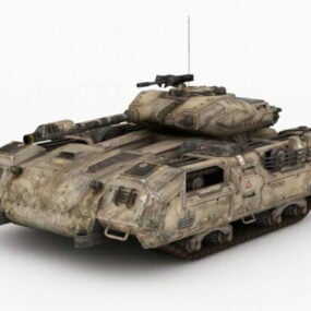 3д модель танка в стиле стимпанк