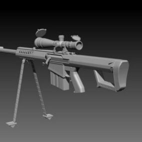 Rifle de atirador Barrett M82a1 Modelo 3D