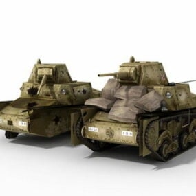 Italiensk L6 40 Light Tank 3d modell