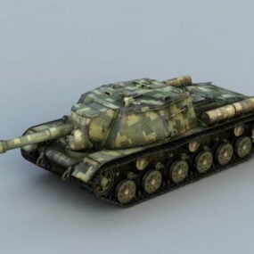 Is-152 Tank Destroyer 3d-modell