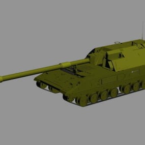 3D-model van zelfrijdende artillerie