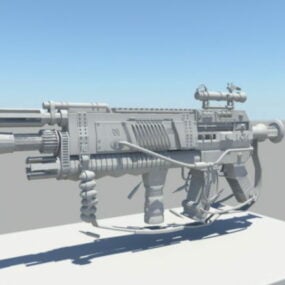Bilim Kurgu Keskin Nişancı Tüfeği 3d modeli