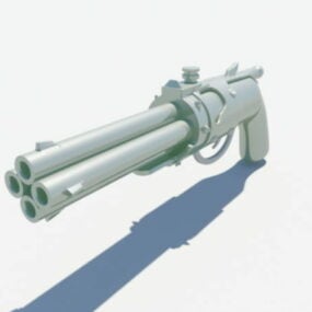 Revolver con pistola al pepe modello 3d