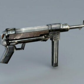 Mp 40 Ww2 Submachine Gun 3d model