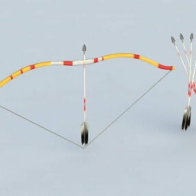 Indian Bow And Arrow 3d model