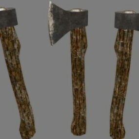 Conjunto de ferramentas de eixos medievais modelo 3d