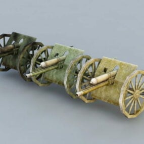 Civil War Cannons 3d-modell