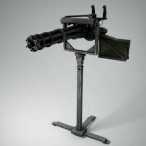 Mitrailleuse Minigun modèle 3D