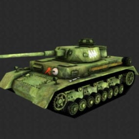 2D-Modell eines deutschen Panzers aus dem 3. Weltkrieg
