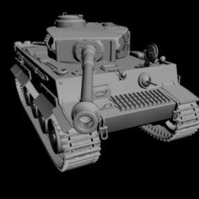 3D model armádního tanku