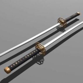Model 3D miecza katana