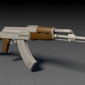 نموذج بندقية Ak-47 ثلاثي الأبعاد