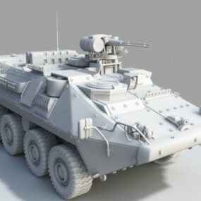 轮式装甲车3d模型