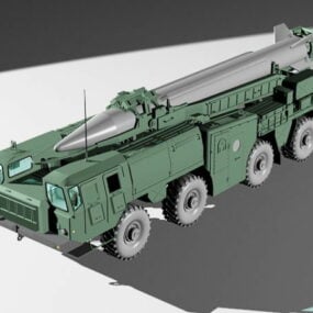 Scud B Raketenwerfer-LKW 3D-Modell