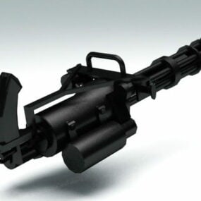 Model 3D pistoletu Gatlinga