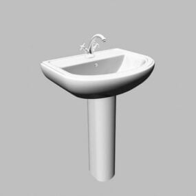 Pedestal Wash Basin 3d model