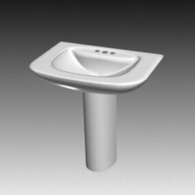 مدل سه بعدی دستشویی پایه
