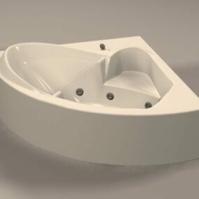Modello 3d della vasca per massoterapia