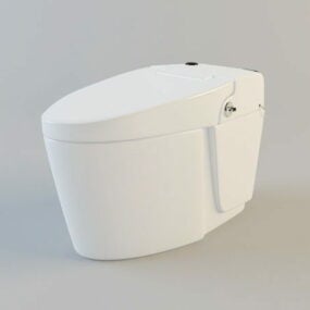Modelo 3d de banheiro inteligente