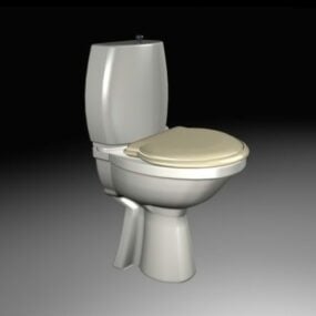 Modello 3d della toilette vintage