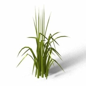 Model 3D wygiętej trawy