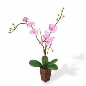 Modello 3d di fiori in vaso