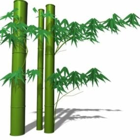 Modello 3d con stelo di bambù
