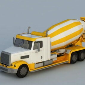 Modelo 3d de caminhão de mistura de concreto