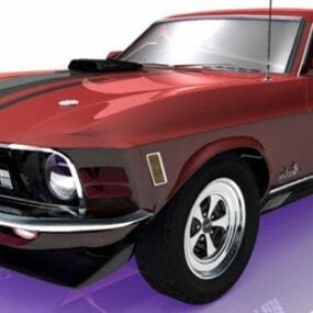 1970 Ford Mustang Coche modelo 3d