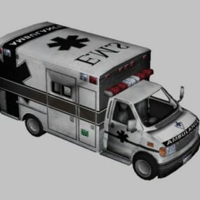 Modelo 3d de van de ambulância