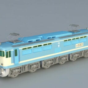 Japanese Train Locomotive 3d model