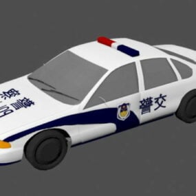 Modelo 3d del coche de policía de China