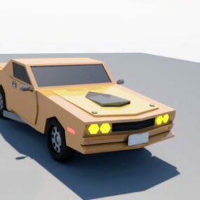 Cartoon Muscle Car 3d model
