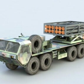 Mobiler Raketenwerfer-LKW 3D-Modell