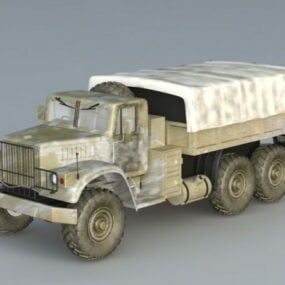 Vecchio modello 3d di camion militare