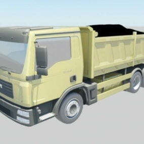نموذج شاحنة قلابة كبيرة ثلاثية الأبعاد