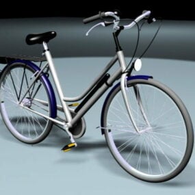Retro Bike Bicycle 3d model
