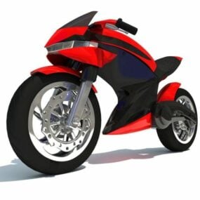 Futuristic Motorcycle 3d model