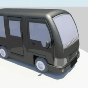Modelo 3d de mini ônibus de desenho animado