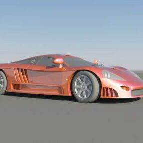 Red Coupe Super Car 3d model