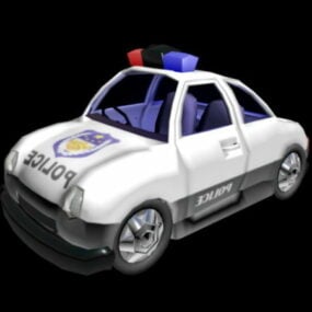 Voiture de dessin animé de wagon de police modèle 3D