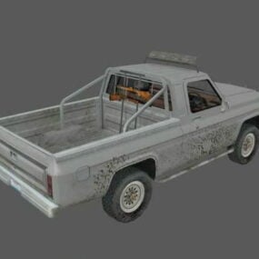 Schmutziges Pickup-Truck-3D-Modell